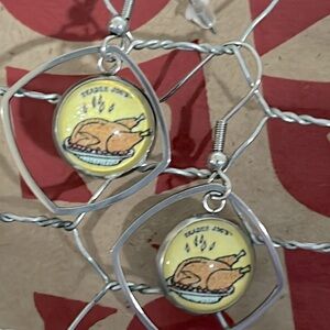 Trader Joe’s earrings 12mm halo turkey